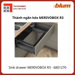 Ngăn kéo dưới chậu rửa Sink drawer MERIVOBOX R3, 6801270, xám đậm