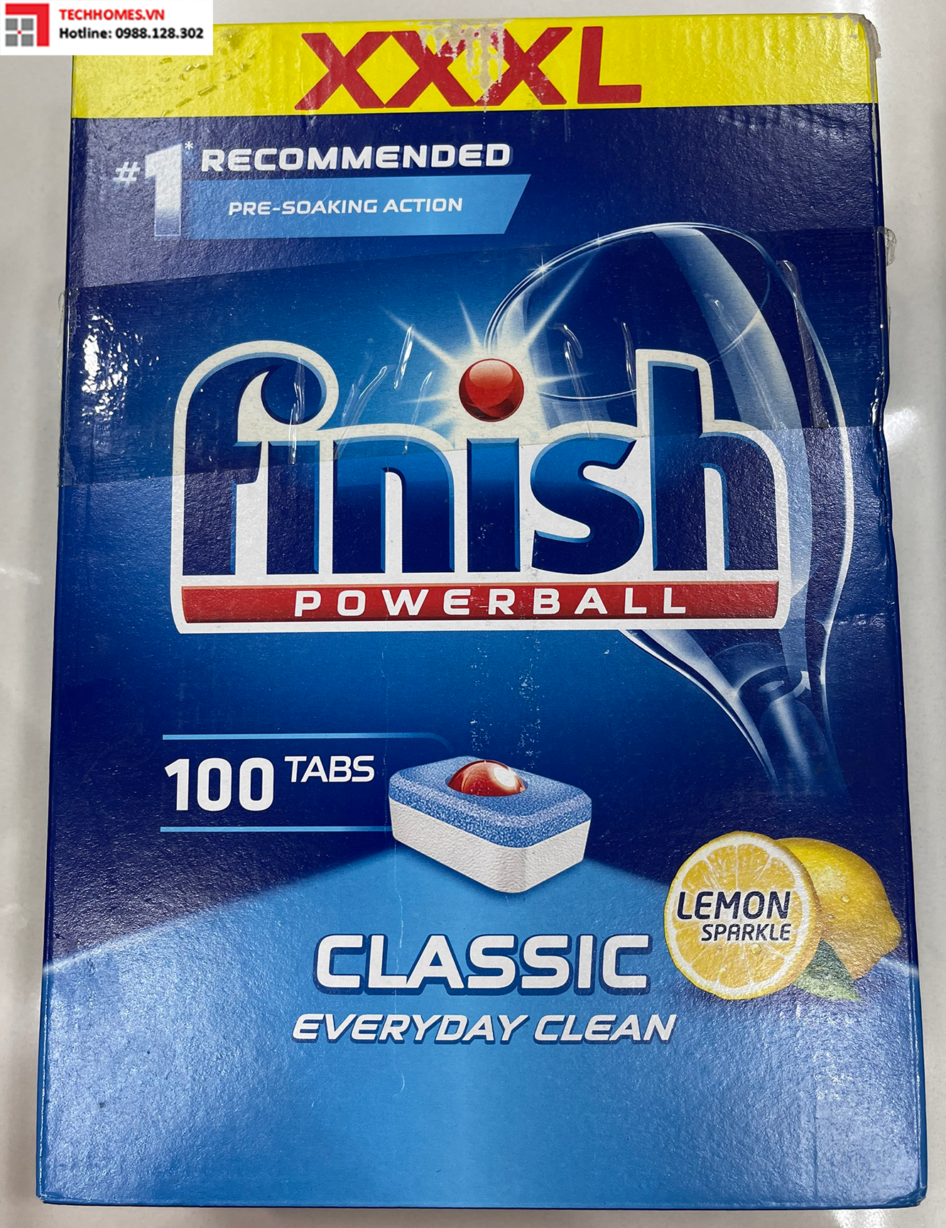 Viên rửa Finish Classic 100v lemon FVCL100LM