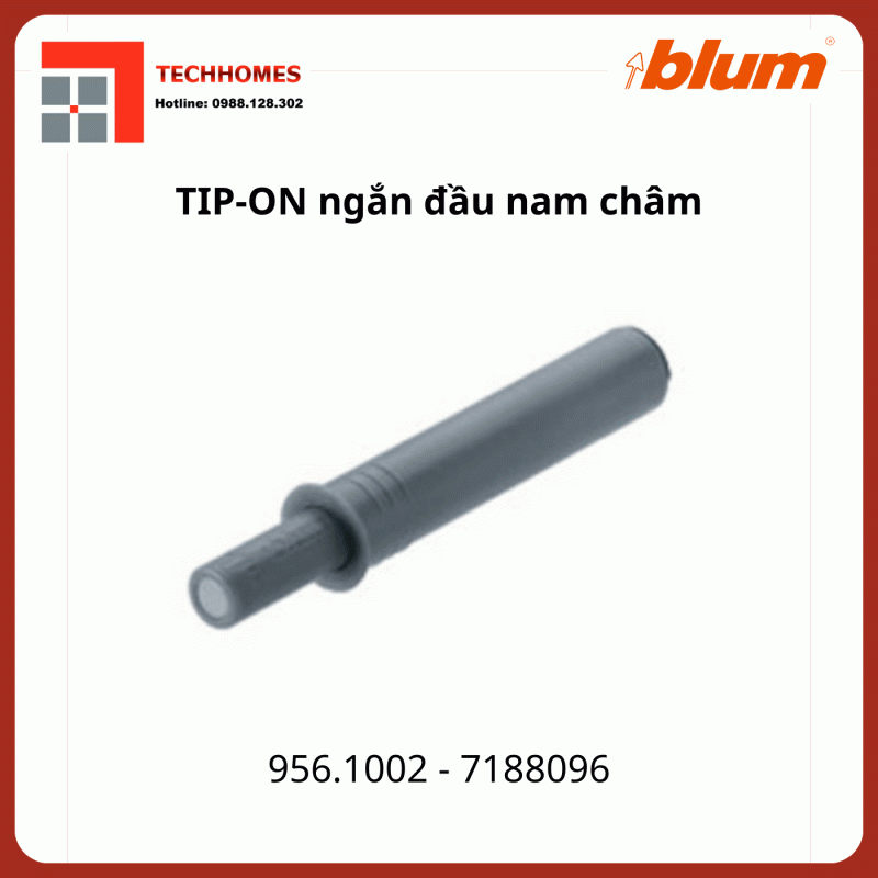 TIP-ON ngắn đầu nam châm, dùng cho bản lề không bật, 956.1002, 7188096