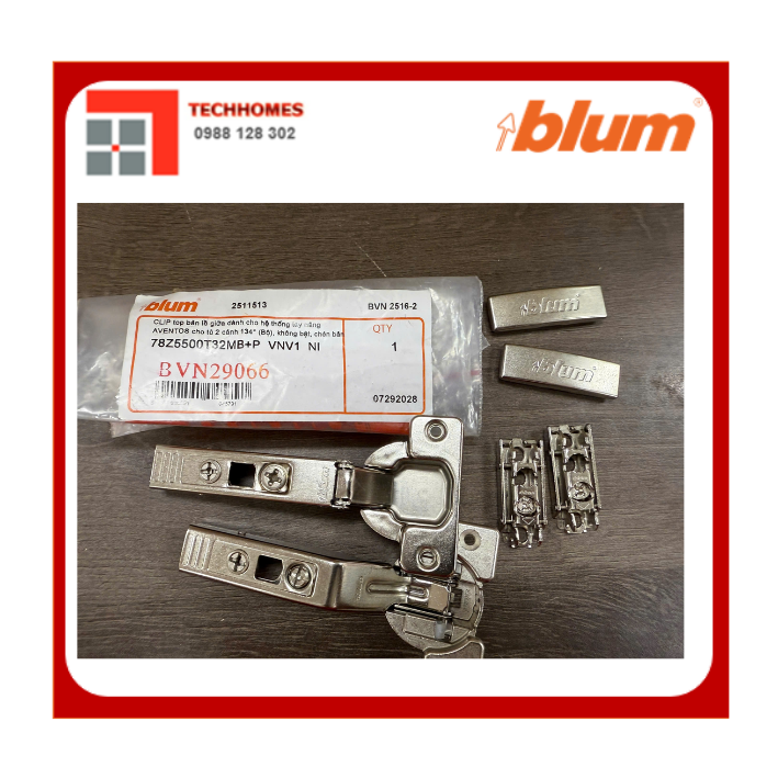 Bộ bản lề cho tay nâng Blum HF top cho cánh rộng >1.200mm 78Z5500T32 7292028