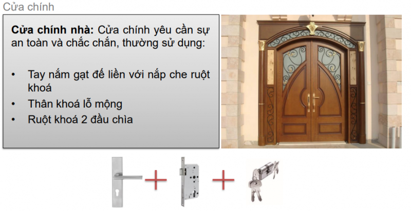 Cách chọn khóa cửa đi