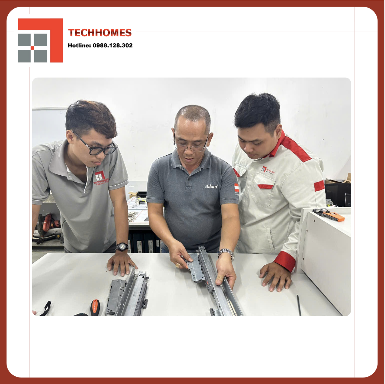 CÁCH LẮP ĐẶT RAY ÂM NHẤN MỞ GIẢM CHẤN BLUM 