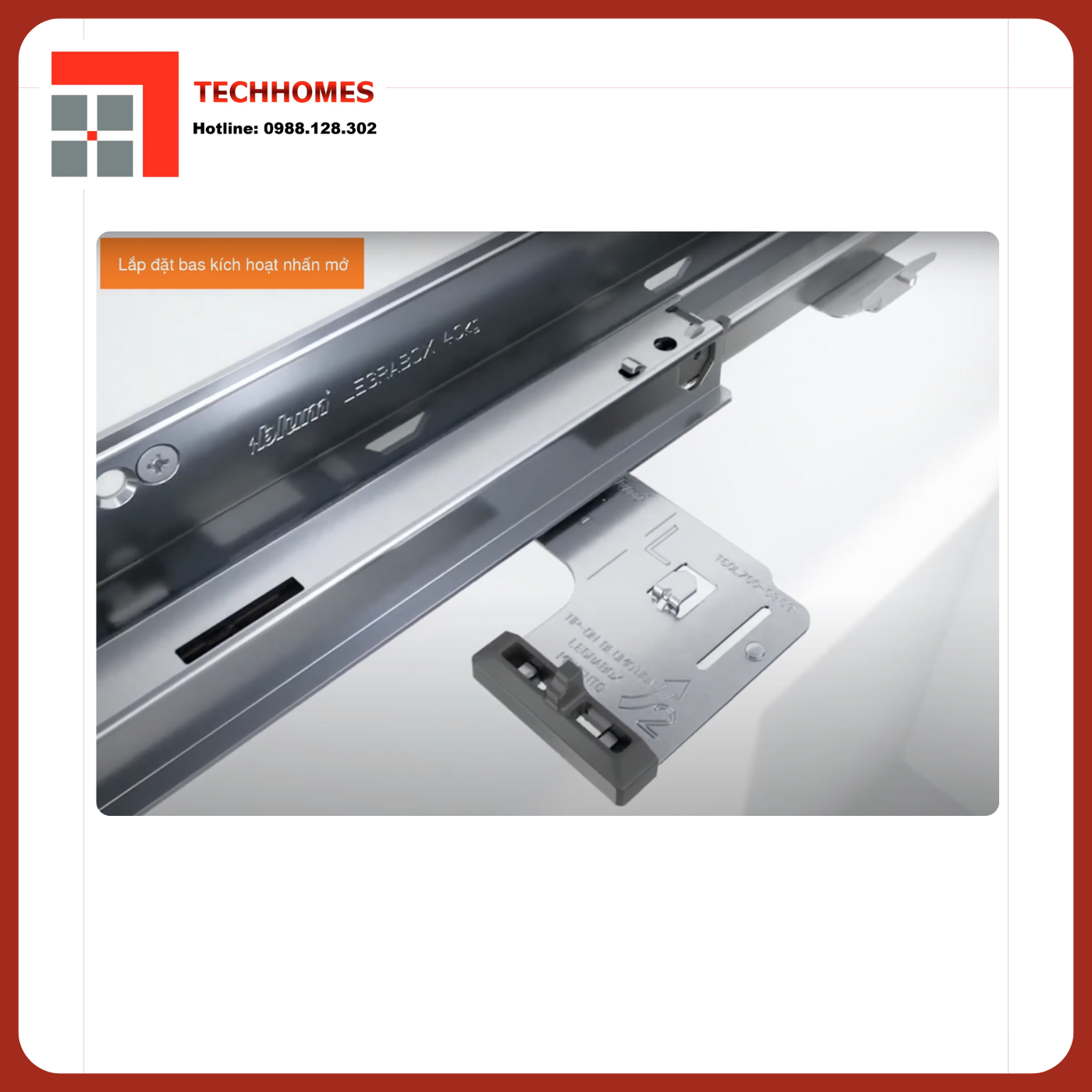 CÁCH LẮP ĐẶT RAY HỘP NHẤN MỞ BLUM 