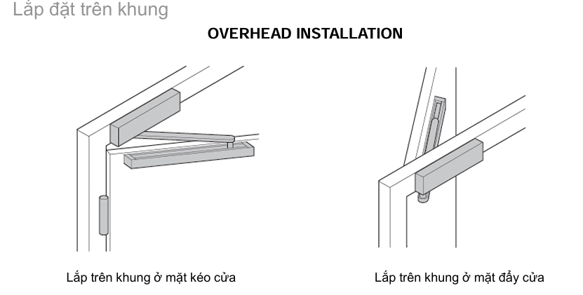 Cách lắp đặt tay đẩy hơi