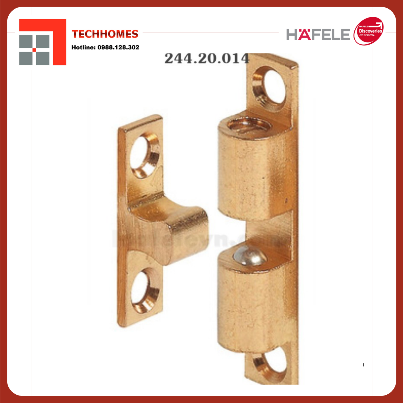 CHỐT BI CỬA 43 MM HAFELE 244.20.014
