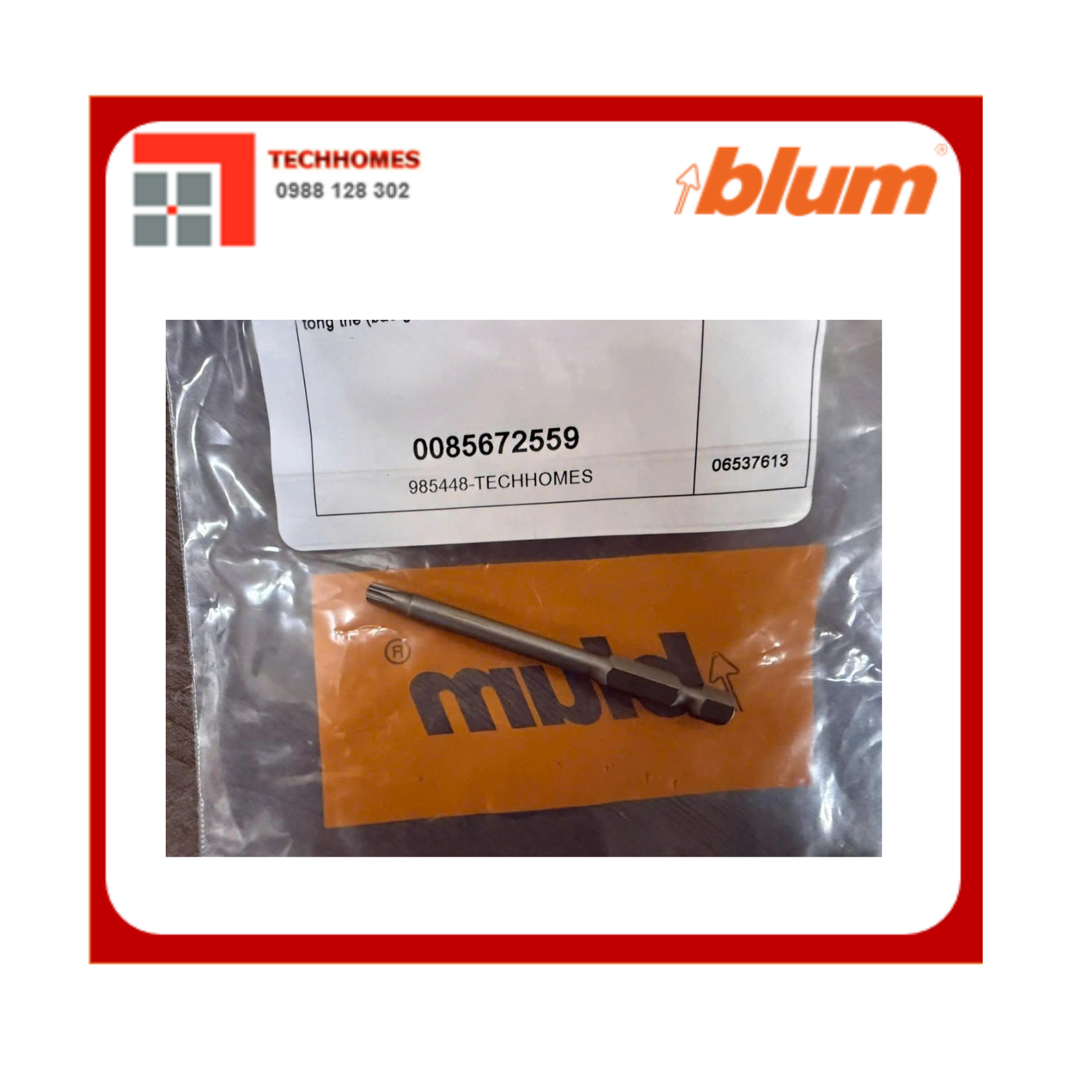 Đầu T20 cho máy bắt vít Blum BIT-EINSATZ 6537613