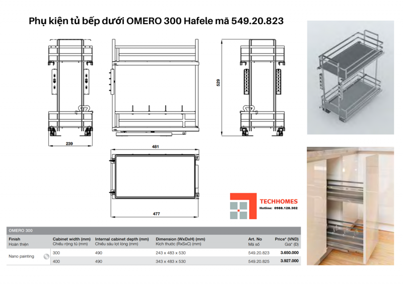 GIÁ GIA VỊ HAFELE KOSMO OMERO 300