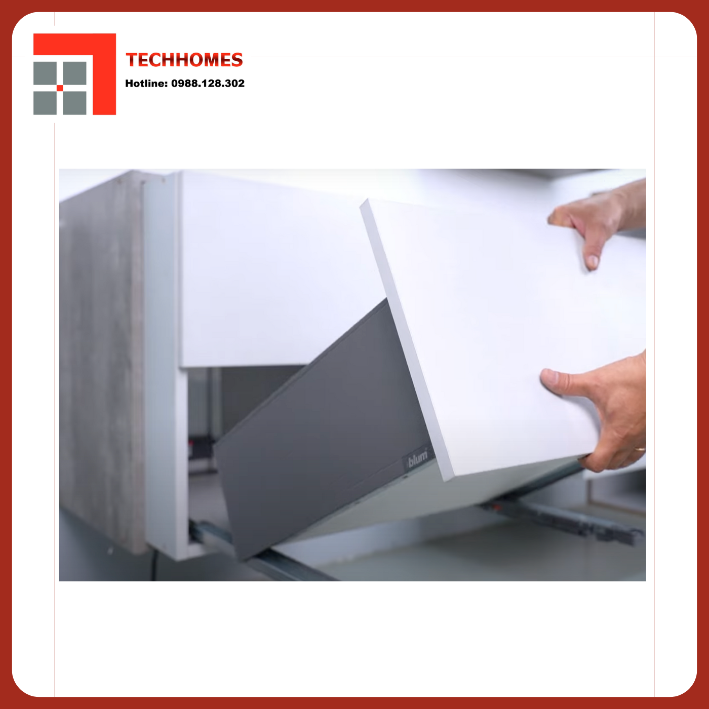 HƯỚNG DẪN CÁCH LẮP ĐẶT RAY HỘP BLUM ĐIỆN 