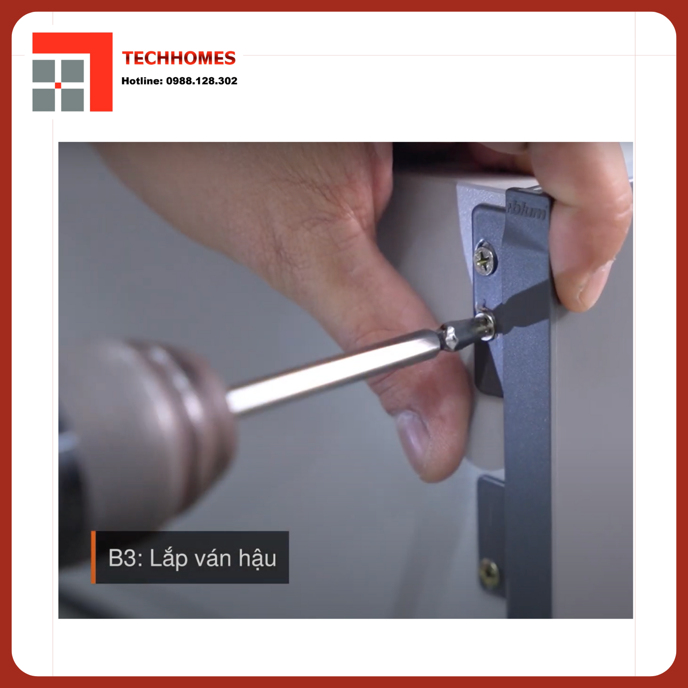 HƯỚNG DẪN CÁCH LẮP ĐẶT RAY HỘP BLUM ĐIỆN 
