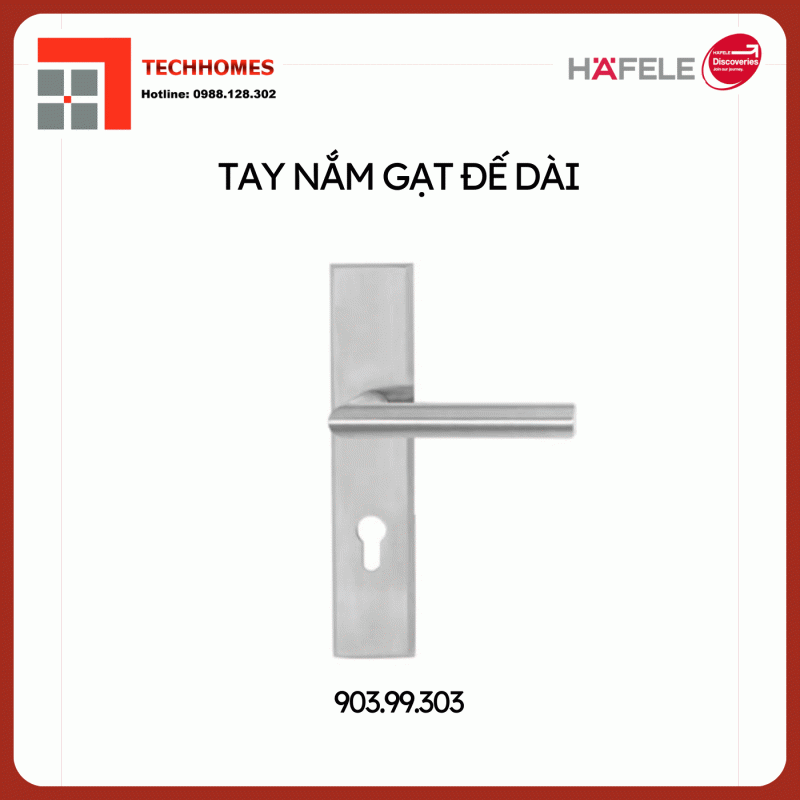 KHÓA CỬA HAFELE 903.99.303 tay nắm inox Hafele chính hãng