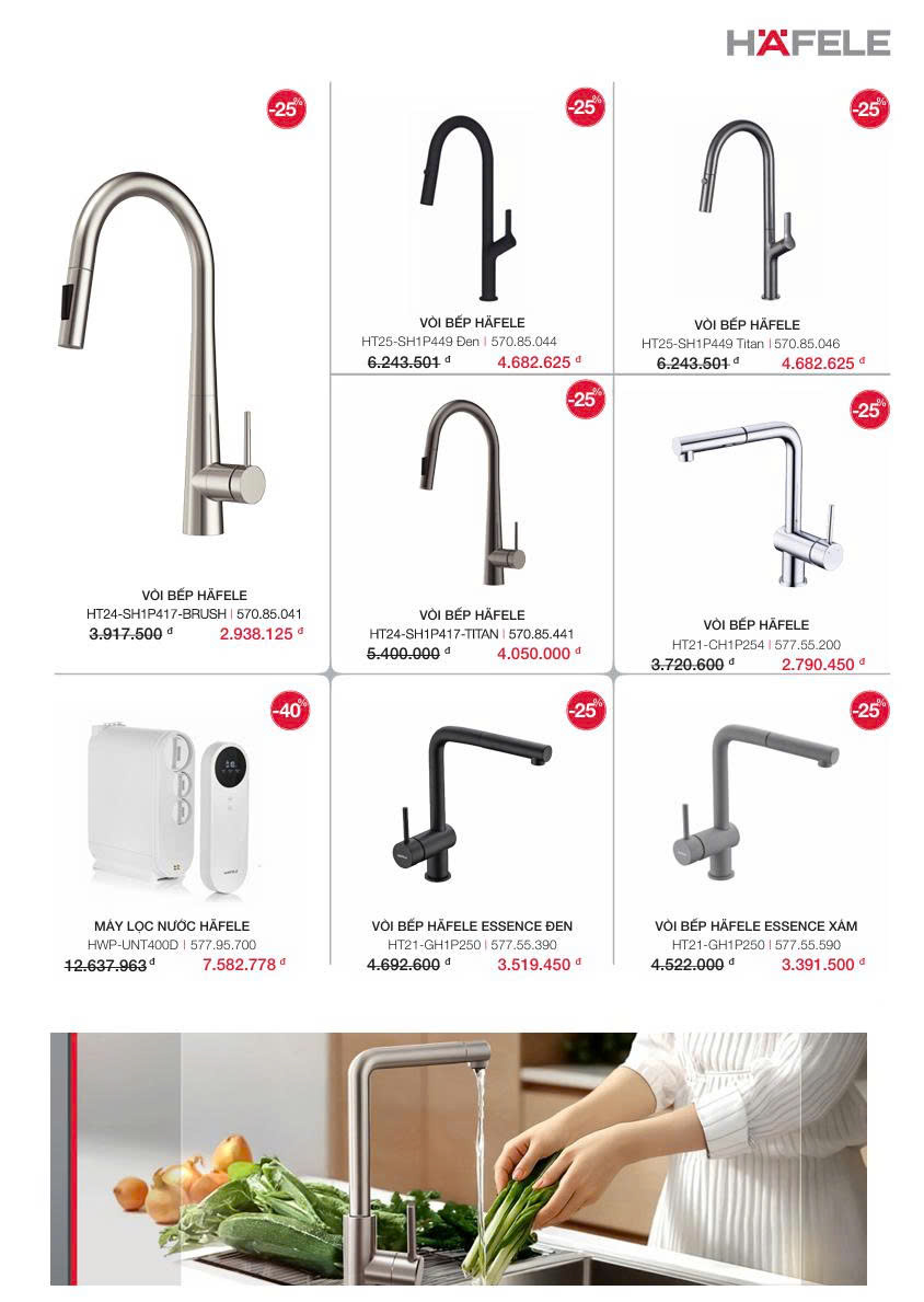 KHUYẾN MÃI CHẬU VÀ VÒI HAFELE QUÝ 3. 2025
