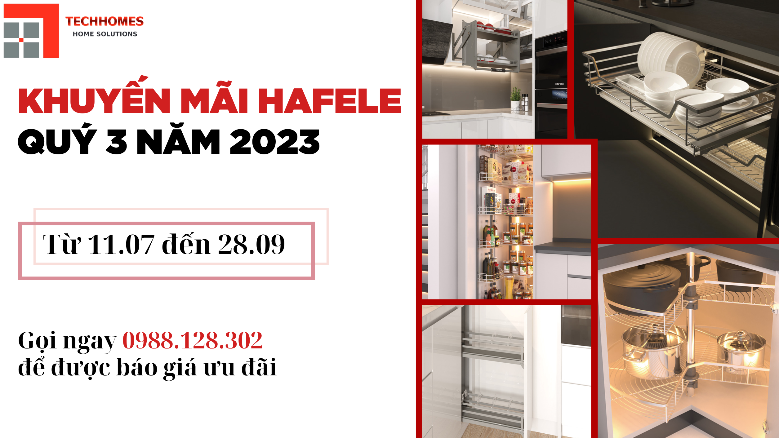 Khuyến mãi phụ kiện bếp Hafele quý 3.2023