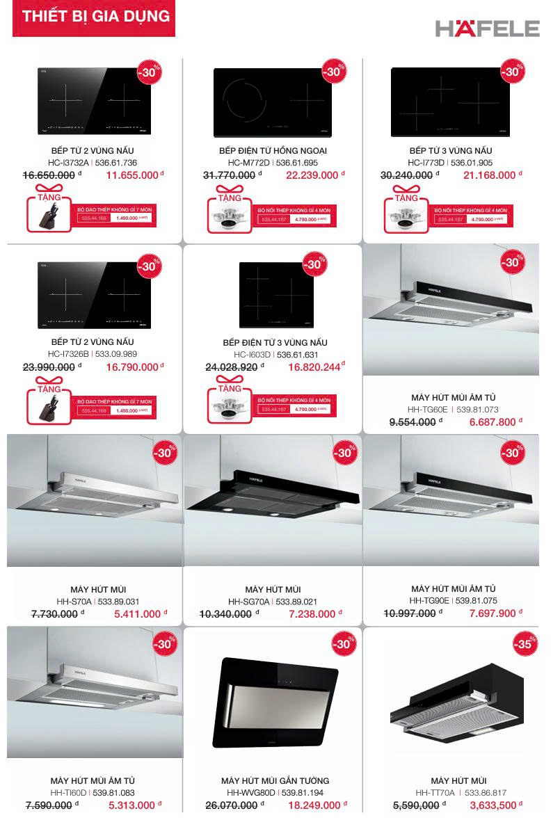 KHUYẾN MÃI THIẾT BỊ BẾP HAFELE QUÝ 3. 2025
