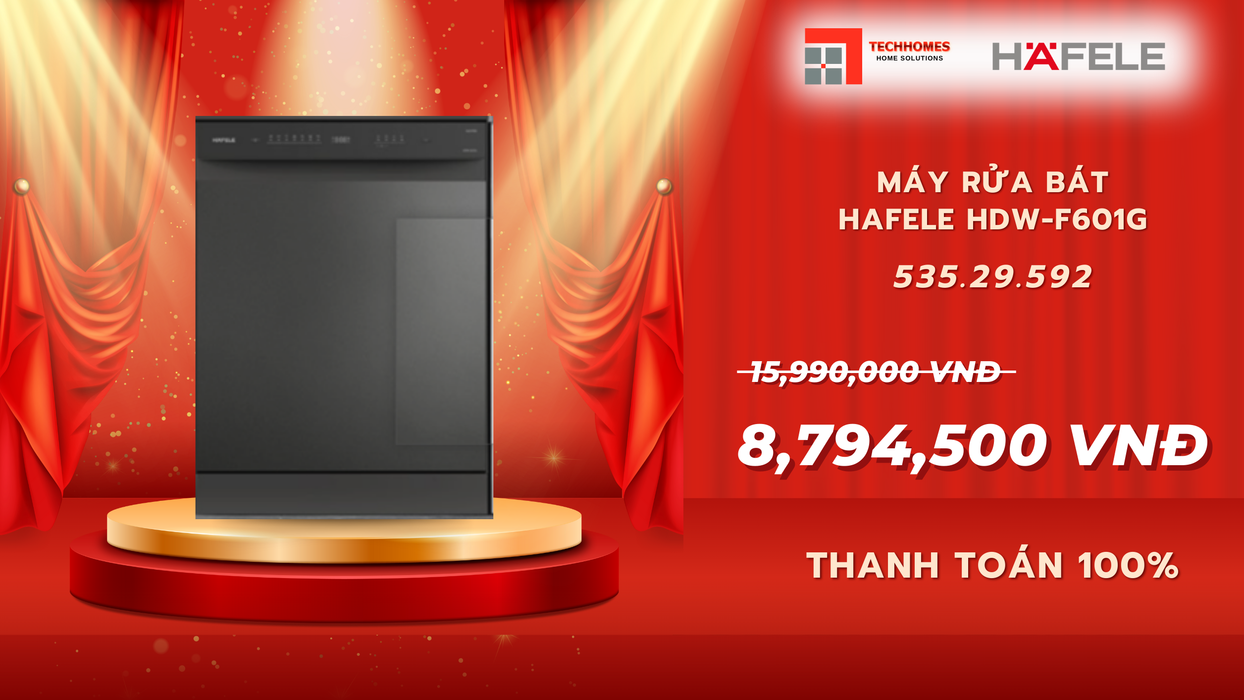 Khuyến mãi thiết bị hafele đến 50%