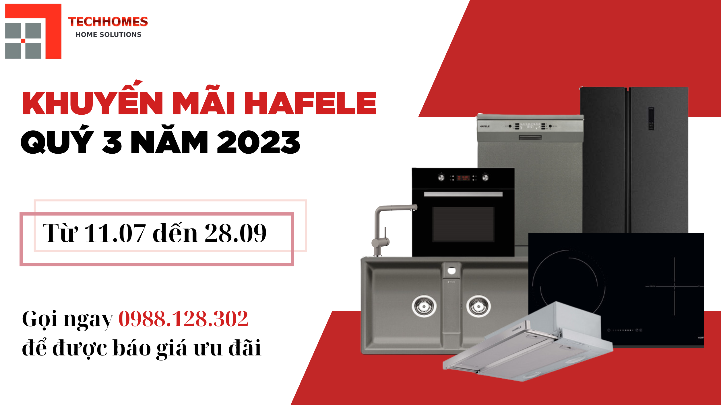 Khuyến mãi thiết bị Hafele quý 3 năm 2023