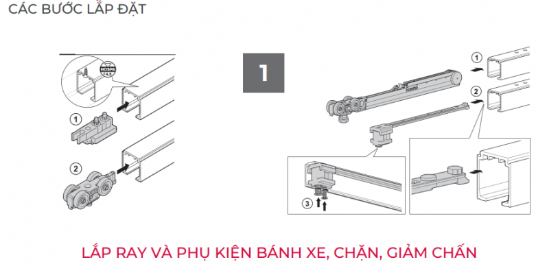 LẮP ĐẶT CỬA  TRƯỢT HAFELE 120 P