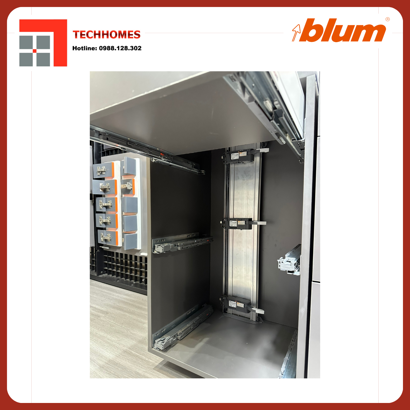 LẮP ĐẶT PHỤ KIỆN BLUM CHÍNH HÃNG