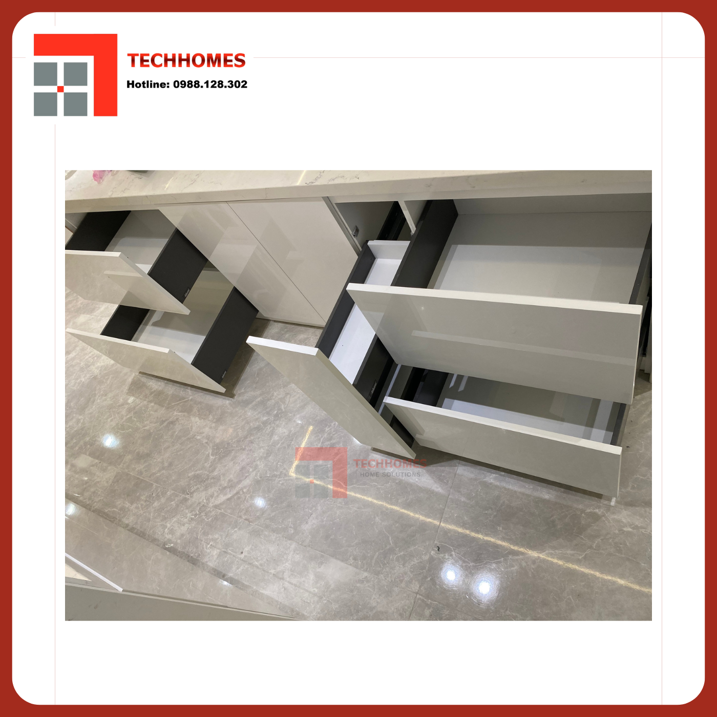 Lắp đặt phụ kiện Blum tay nâng điện