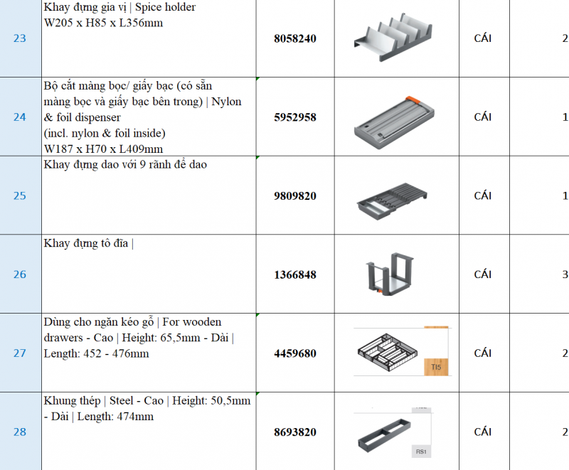 Lắp đặt phụ kiện Blum tay nâng điện
