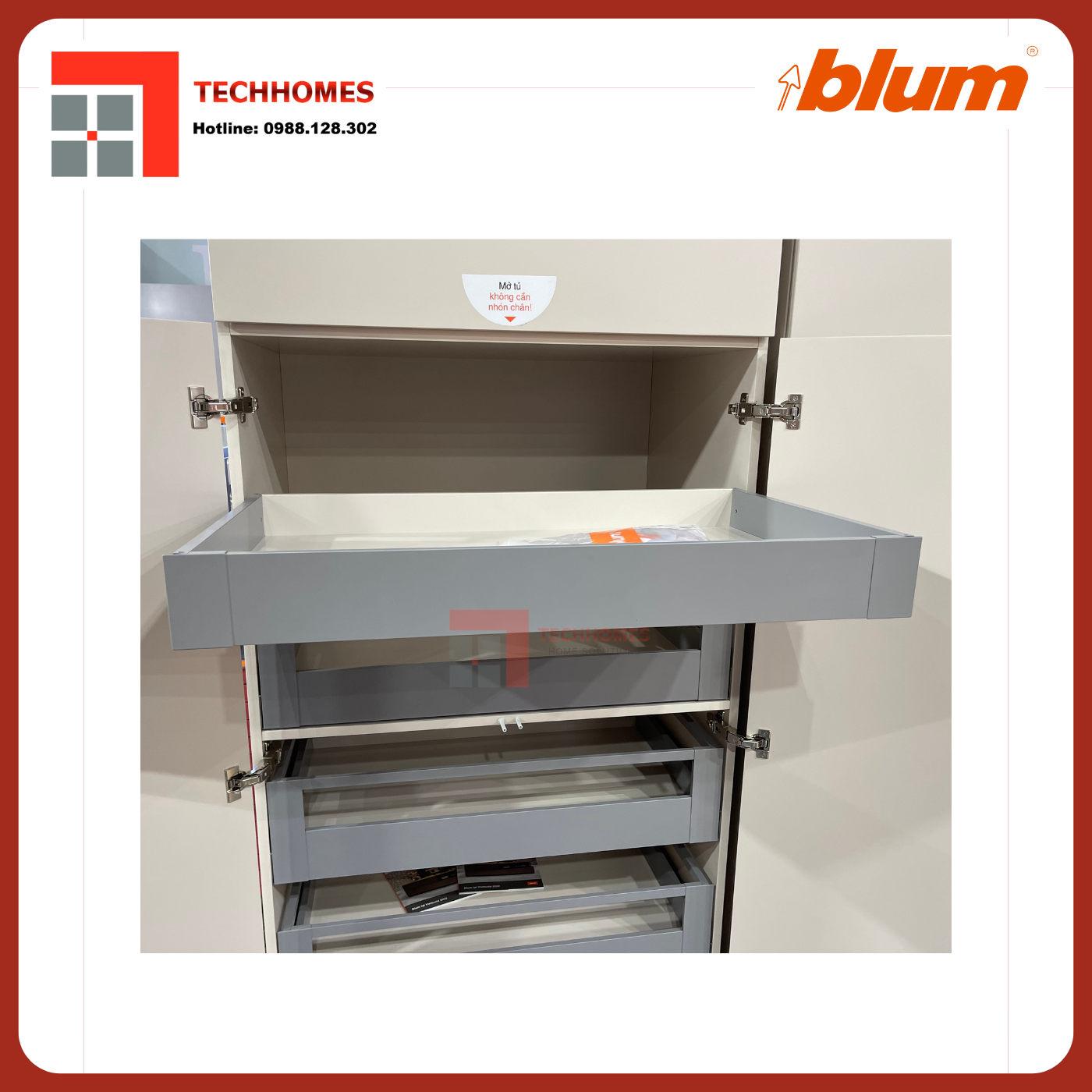 Lắp đặt tủ đồ khô Blum