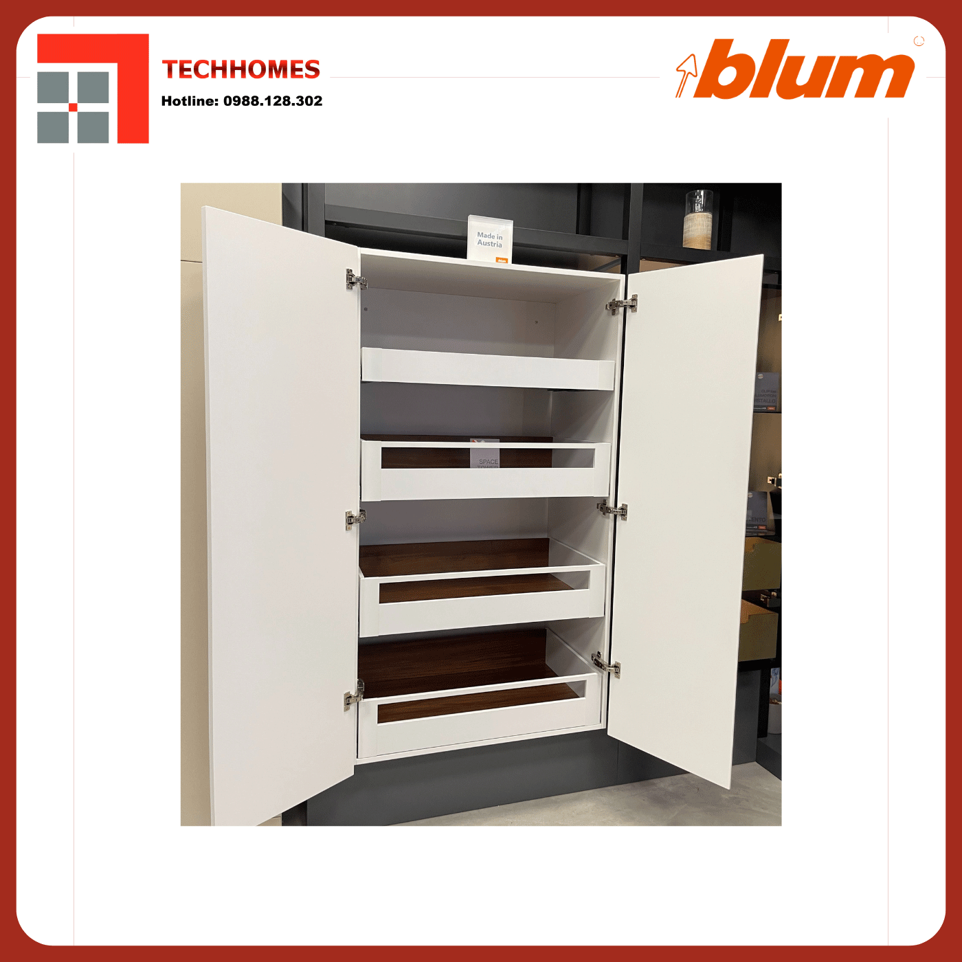 Lắp đặt tủ đồ khô Blum