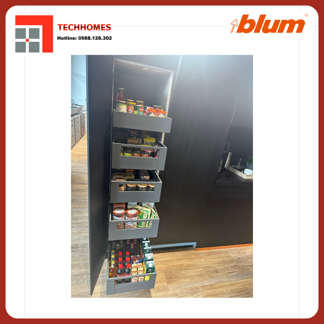 Lắp đặt tủ đồ khô blum