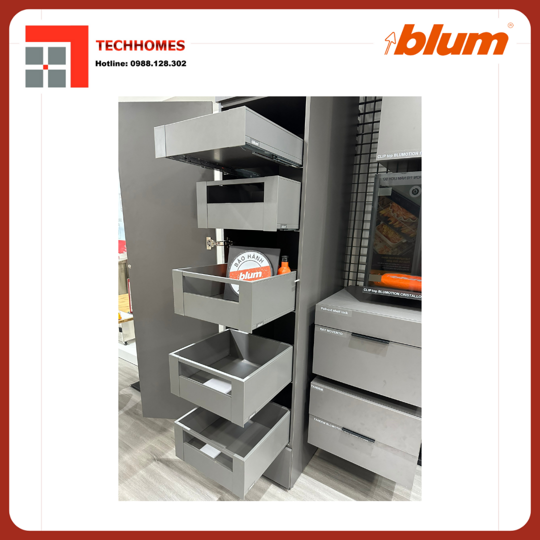 Lắp đặt tủ đồ khô blum