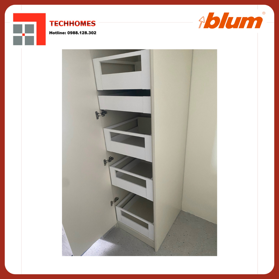 Lắp đặt tủ đồ khô blum