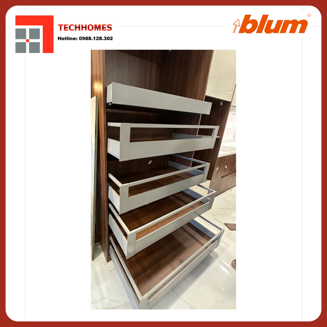 Lắp đặt tủ đồ khô blum