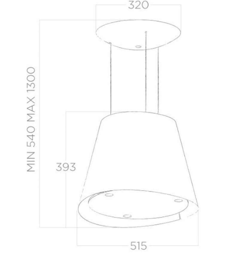Máy hút mùi đảo Elica EASY BL/F/50 PRF0120352