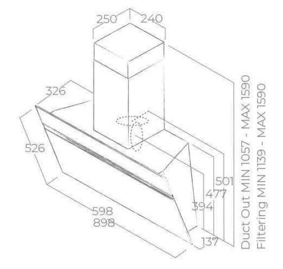 Máy hút mùi Elica STRIPE BL/A/90 PRF0101143B