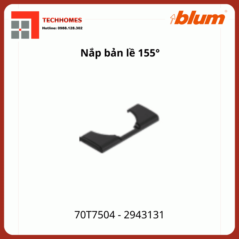 Nắp đậy chén cho bản lề 155 độ 70T7504, 2943131