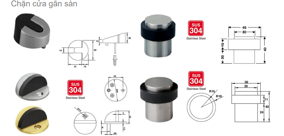 Phụ kiện cửa Hafele