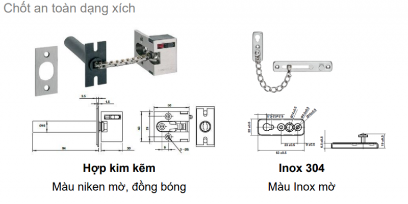 Phụ kiện cửa Hafele