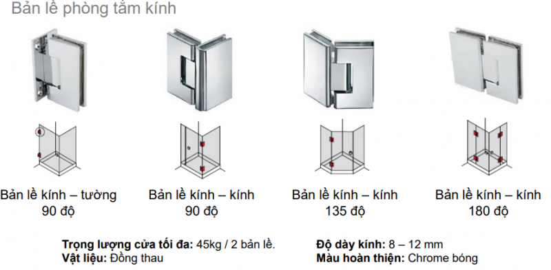 Phụ kiện phòng tắm kính Hafele