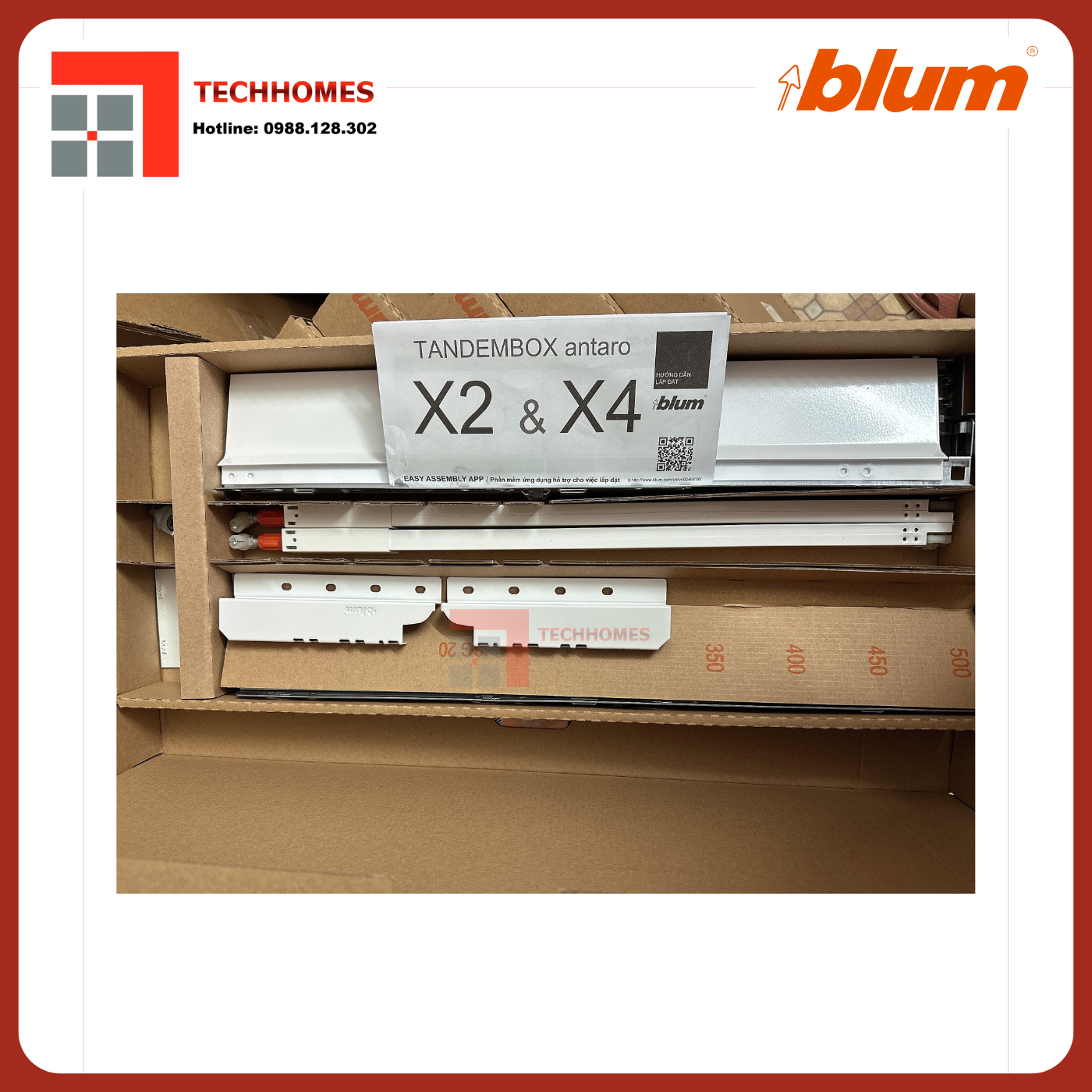 Ray hộp Blum TANDEMBOX X4 7825386 TRẮNG