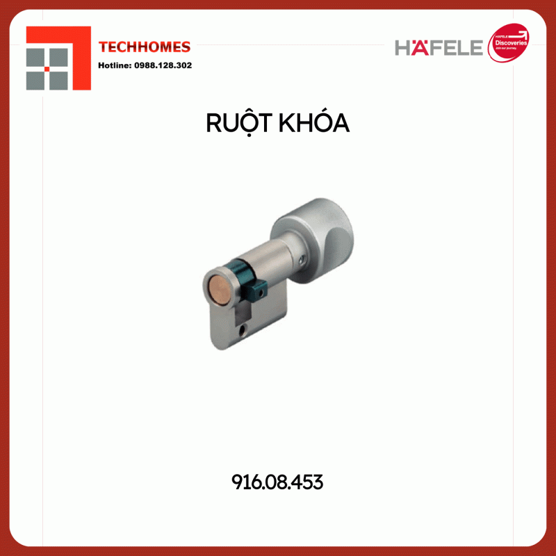 Ruột Khóa 1 Đầu Vặn 45.5mm Hafele 916.08.453