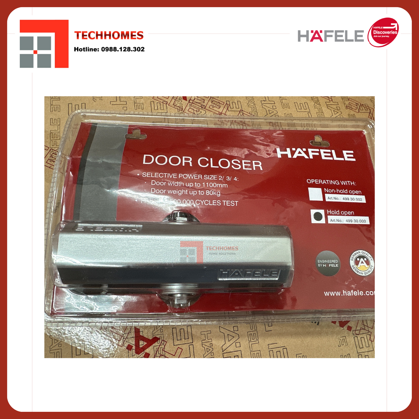 Tay đẩy thủy lực hafele