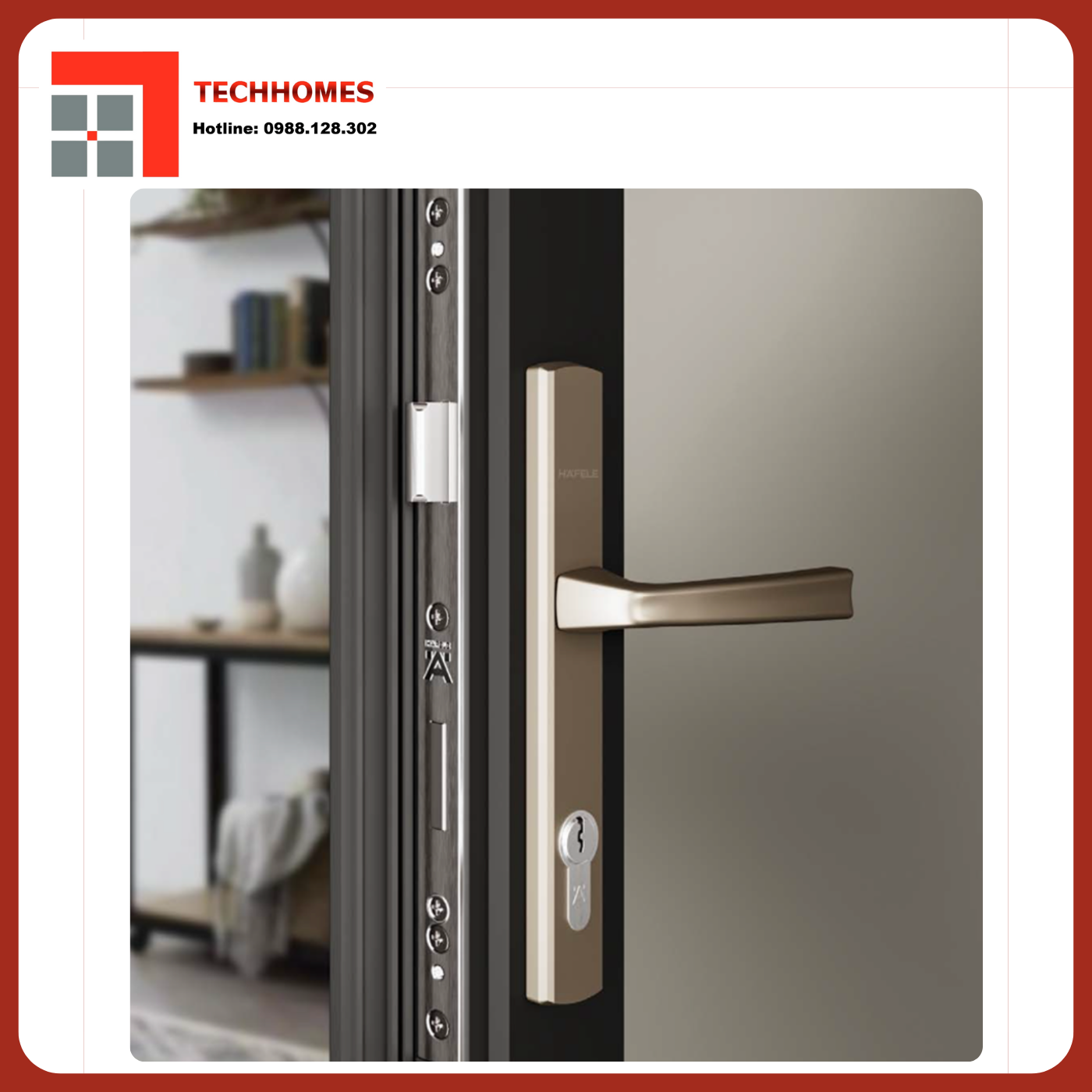 Tay Nắm Gạt Cửa Nhôm 92mm HL949C-92 Hafele 905.99.626