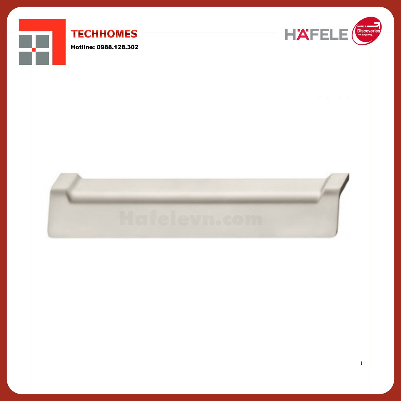 TAY NẮM TỦ BẰNG KL 175X26MM HÄFELE 106.62.644
