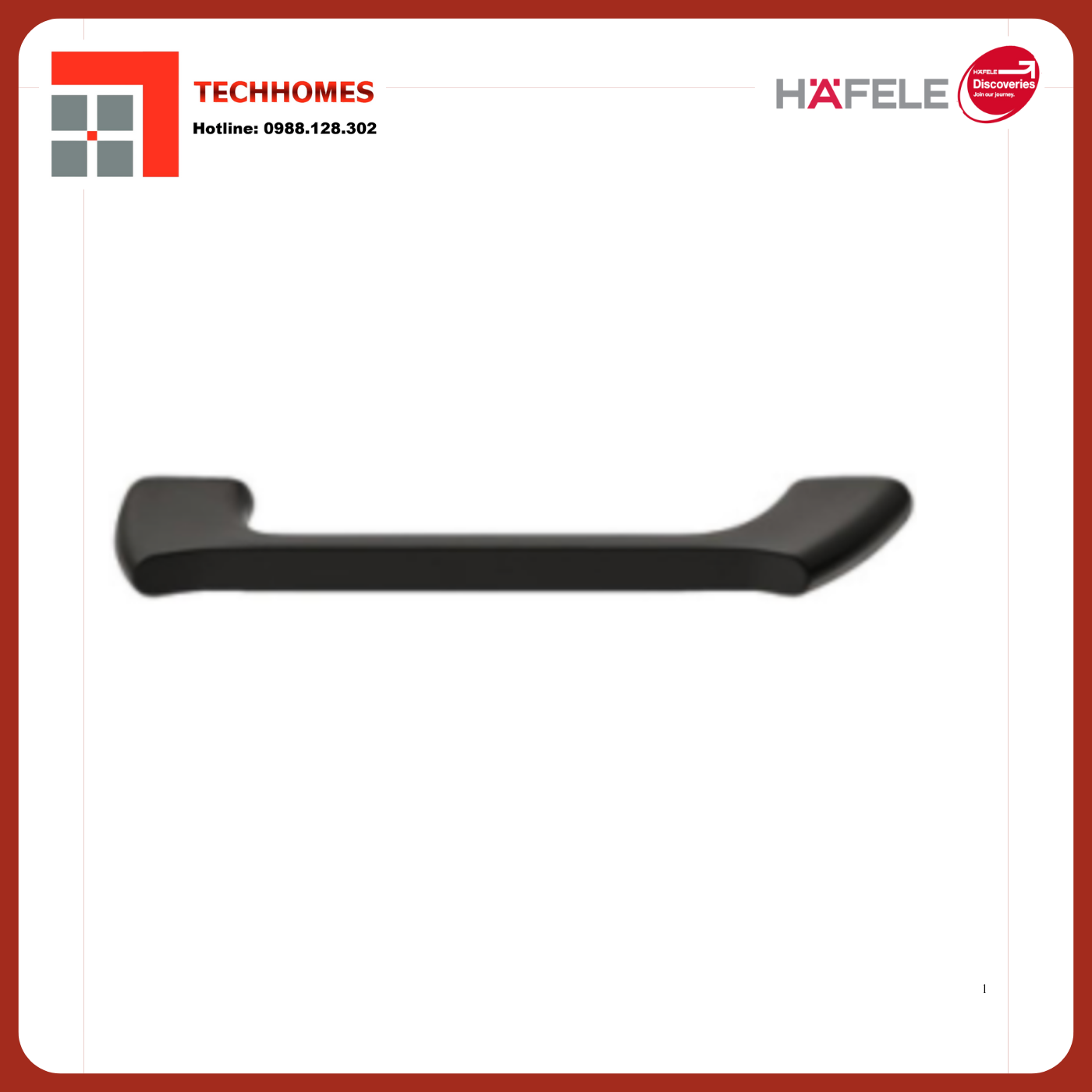 TAY NẮM TỦ ĐEN MỜ 172MM HAFELE 106.62.195