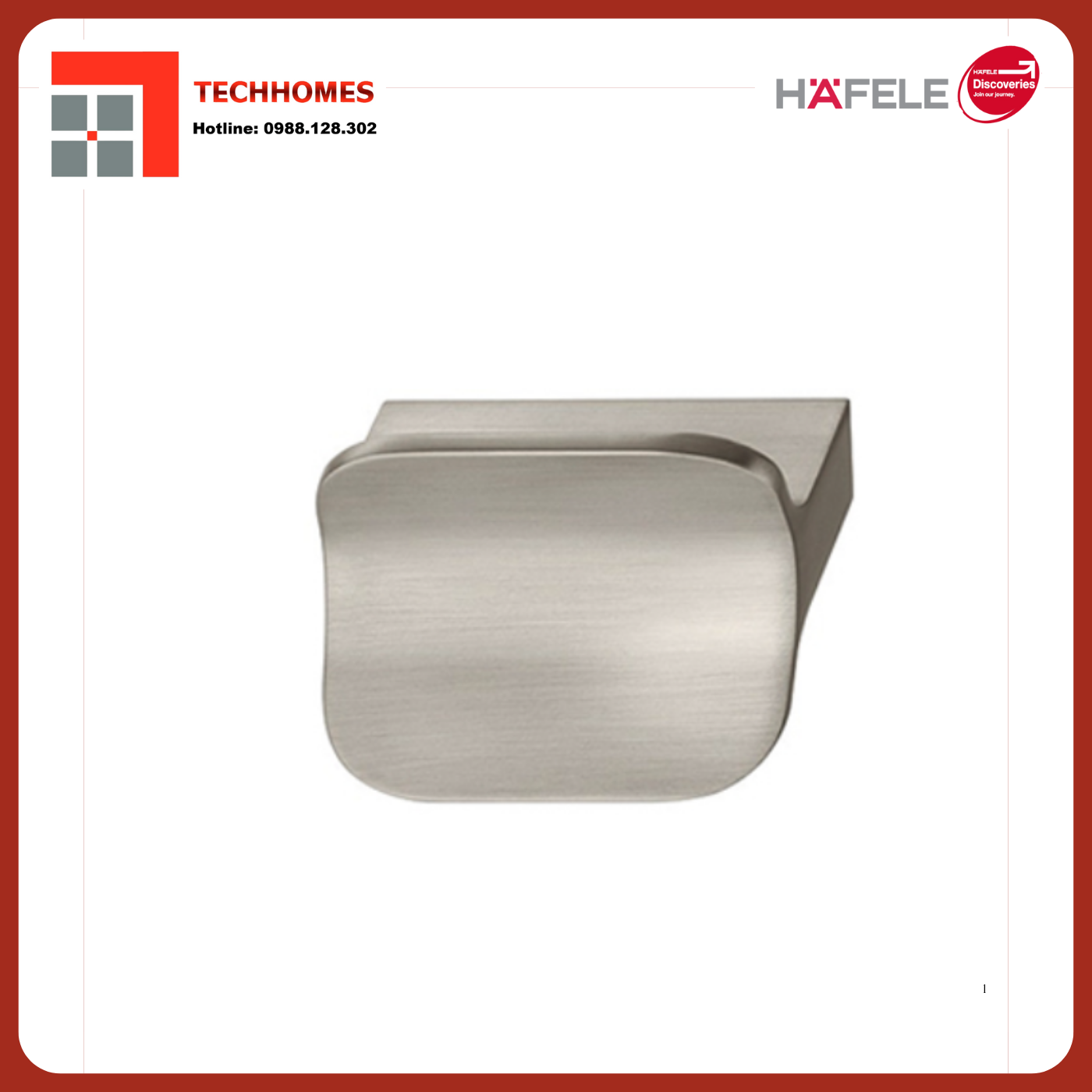 Tay nắm tủ Hafele 44x25mm 106.61.071