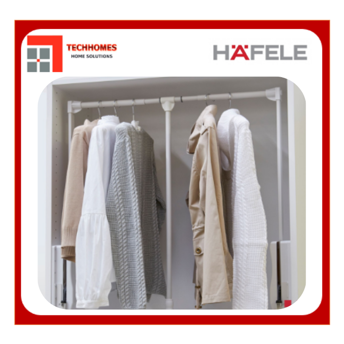 Tay Nâng Móc Áo 830 - 1150 Hafele 805.11.754 màu trắng