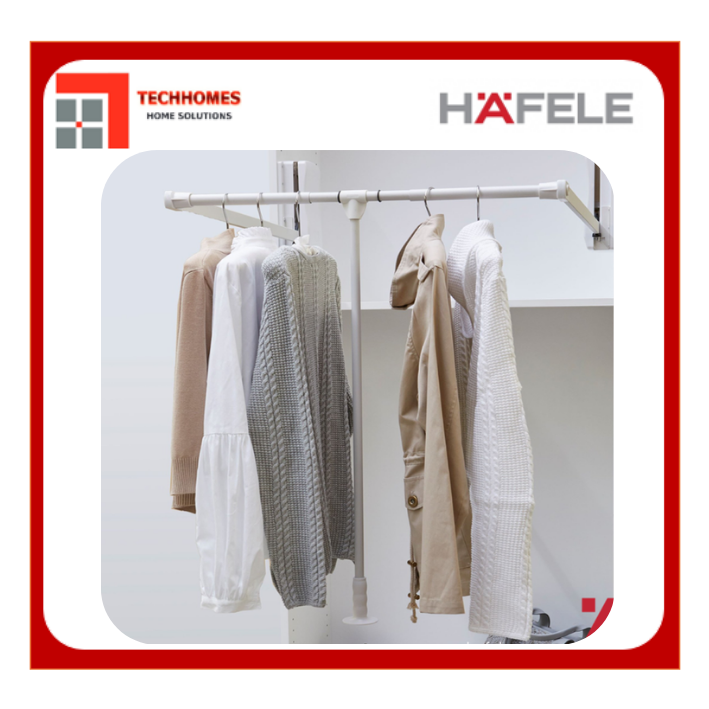 Tay Nâng Móc Áo 830 - 1150 Hafele 805.11.754 màu trắng