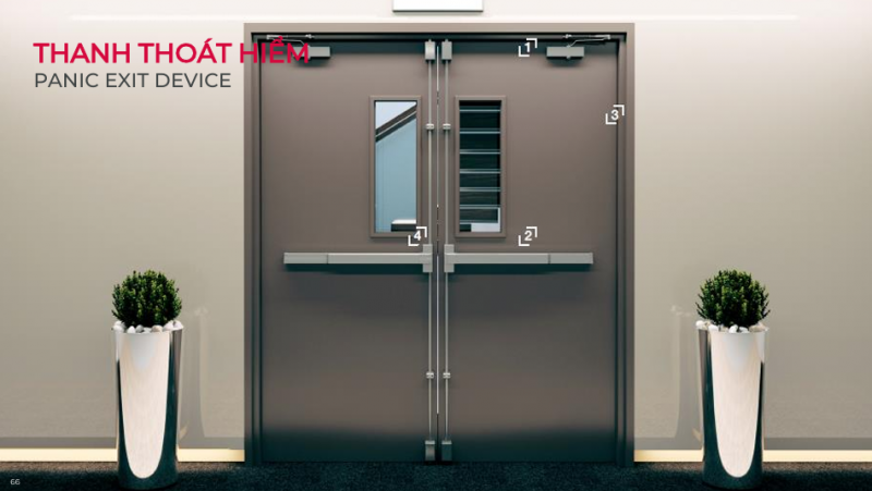 thiết bị cửa thoát hiểm hafele