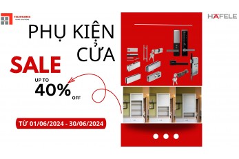 Khuyến mãi phụ kiện cửa hafele 40%