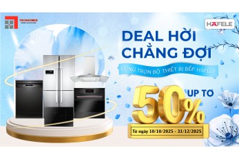 Khuyến mãi thiết bị hafele đến 50%