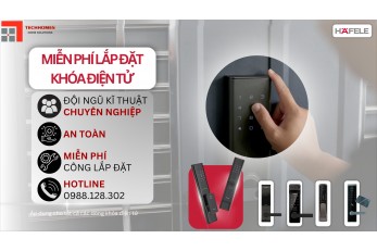 Lắp đặt khóa điện tủ Hafele miễn phí
