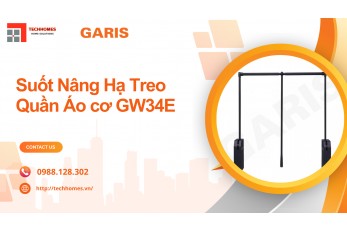 SUỐT NÂNG HẠ TREO QUẦN ÁO CƠ, MÀU XÁM XANH GW34E