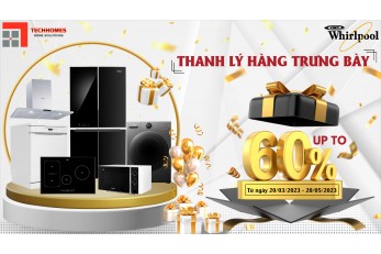 Thanh lý hàng trưng bày thiết bị bếp Whirpool giảm đến 60%